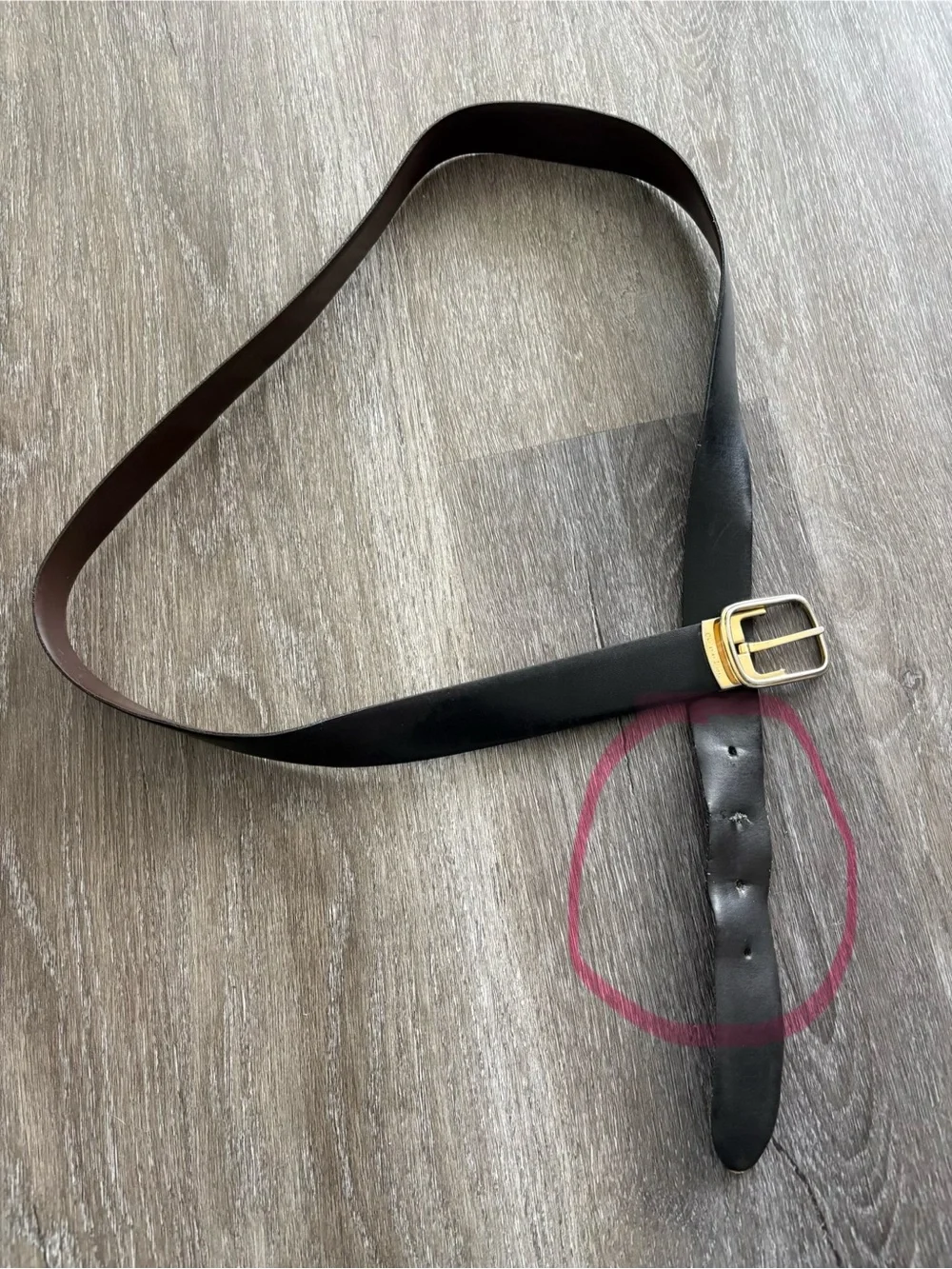 Christian Dior Black double sided belt